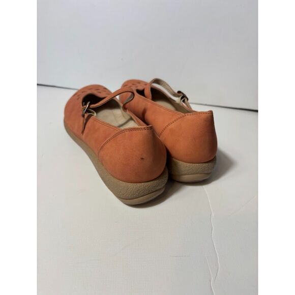 Dansko Guinevere Mary Jane Shoes Nubuck Peach Pink Size 37 Comfort Arch Support - Picture 3 of 5
